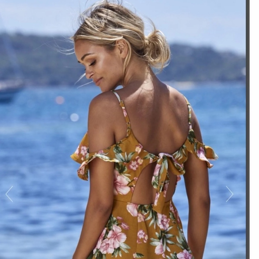 HELLO MOLLY FLORAL OPEN BACK SUMMER DRESS